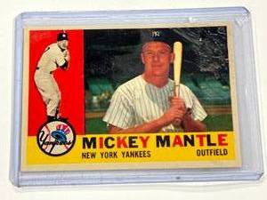 lot 48 image: 1960 Reprint Mickey Mantle Baseball Card