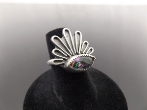 .925 Sterling Silver Mystic Crystal All Seeing Eye Ring Size 6.25