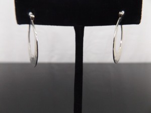 .925 Sterling Silver Hand Hammered Hinged Post Latch Earrings