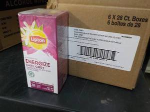 lot 30 image: 6 Boxes Lipton Energize Earl Grey B...