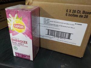 lot 31 image: 6 Boxes Lipton Energize Earl Grey B...