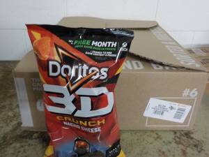 lot 60 image: Case of 8 - 7 14 oz Bags Doritos 3...