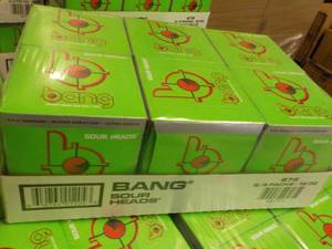 lot 95 image: 24 Pack Bang Sour Heads...