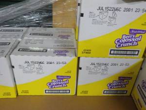 lot 107 image: 6 Boxes Berry Colossal Crunch...