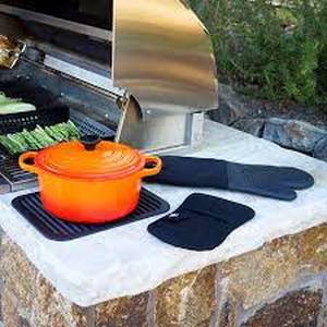 lot 67 image: Gourmet Classics 5-piece Grilling and Kitchen Set with Silicone, Blue