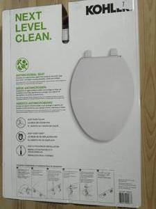 lot 1 image: Kohler Layne Quiet-close Elongated Antimicrobial Toilet Seat