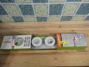 lot 46 image: Legrand - Wiremold In-Wall Flat Screen TV Power and Cable Concealment Grommet Kit - White