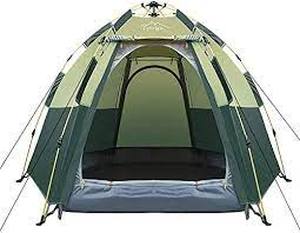 lot 106 image: Toogh 3-4 Person Camping Tent 60 Seconds Set Up Tent Waterproof Pop Up Hexagon Outdoor Sports Tent Camping Sun Shelters, Instant Cabin Tent, Advanced Venting Design, Provide Top Rainfly