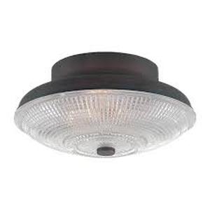 Prismatic 1 Light Flush Mount Ceiling Fixture  5332- Rubbed Bronze