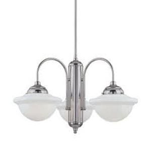 Neo-Industrial 3 Light Single Tier Chandelier  5353-CHROME
