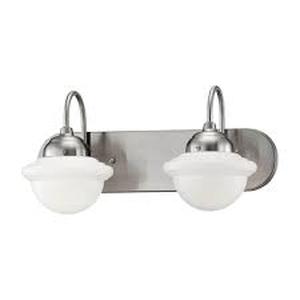 Neo-Industrial 2 Light Bathroom Vanity Light  5412- Satin Nickel