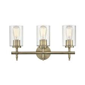 3-Light 19.25 in. Aged Brass Vanity-Light  50013- Aged Bronze