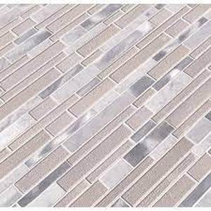 lot 20 image: MSI White Wave Interlocking 11.75 in. x 12.5 in. Mixed Multi-Surface Metal Look Wall Tile (20 sq. ft.)