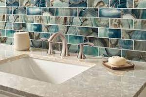 lot 38 image: MSI Night Sky 11.81 in. x 11.81 in. Textured Glass Subway Wall Tile (48.5 sq. ft.)