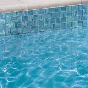 lot 40 image: Exuma Aqua 11.81 in. x 11.81 in. Polished Glass Wall Mosaic Tile (11 sq. ft.)