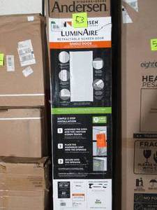 lot 53 image: Andersen 36 in. x 80 in. LuminAire White Retractable Screen Door