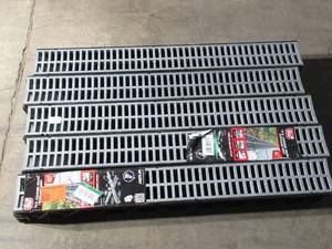 lot 72 image: SET of 5 Channels  RELN  Storm Drain 40 in. Channel Complete with Portland Grey Grate