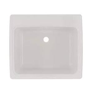 lot 65 image: Swan  25 in. x 22 in. x 13.6 in. Solid Surface Undermount Utility Sink in White