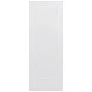 lot 87 image: JELD-WEN 32 in. x 80 in. 1 Panel Shaker Solid Core Primed Wood Interior Door Slab
