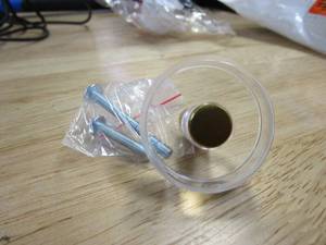 1-12 in. Satin Gold Round Modern Clear Acrylic Cabinet Knobs (10-Pack)