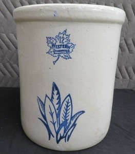 ANTIQUE WESTERN STONEWARE CO. 12 GAL CROCK