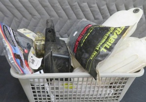 BASKET FULL OF FISHING AND MARINE ITEMS