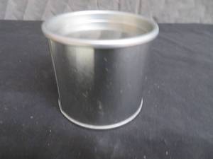 NEW BOX OF SILVER TIN SMALL CANS