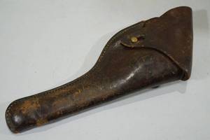 lot 75 image: Vintage Dark Brown Leather Handgun Holster
