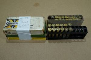 lot 85 image: 12 .45-70 Government Ammo SP and Lead Bullet - Plus 17 Empty Casings