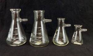 lot 48 image: Lot of 4 Various Filter Flasks