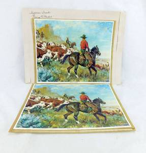 lot 27 image: Lot of 11 Frank Hoffman Moving to Market Prints