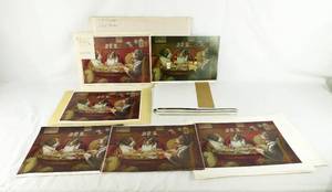 lot 29 image: Lot of Approximately 212 CM Coolidge Post Mortem Poker Dogs Prints Including Shiner Premium Beer Ad Prints