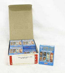 lot 34 image: Box of 12 Vintage 1996 Hoyle Stars of Country Music Poker Size Playing Card Decks