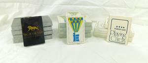 lot 38 image: Lot of 25 Various Hoyle Vintage Playing Card Decks including MGM Grand, Elliotts Drug, and Racing Flags