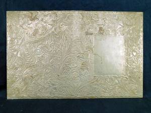 lot 19 image: Vintage Ornate Scroll and Floral Book Embossing Plate - very heavy