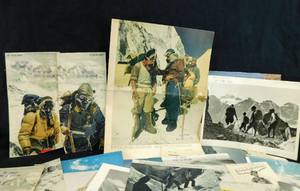 lot 66 image: Large Lot of Vintage 1930s - 1960s Mountain Climbing Photos and Images including Sir Edmund Hillary and Tenzig Norkey