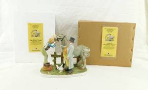 lot 47 image: Vintage 1982 Limited Edition Norman Rockwell The Horse Trader Traveling Salesman Series Figurine