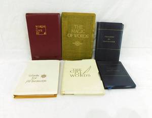 lot 64 image: Lot of 6 Vintage Leather Bound Inspirational Books