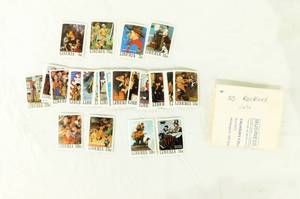 lot 87 image: Set of 50 Norman Rockwell Boy Scouts Liberia Stamps