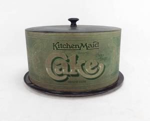 Vintage Ballonoff Kitchen Maid Metal Covered Cake Keeper