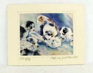 1998 Let The Good Times Roll 11x14 Signed and Matted Print by Julie Rogers