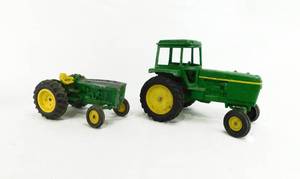Lot of 2 Vintage John Deere Diecast Tractors by Ertl