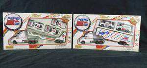 Set of 2 Pepsi 1996 Super Transport Special Edition Die Cast Metal by Golden Wheel