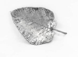 Don Drumm Pewter Leaf Sculpture or Trinket Dish