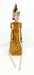Vintage Wayang Golek Wooden Bali Indonesian Stick Puppet