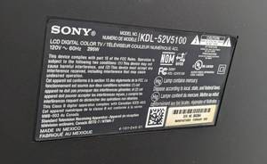 lot 18 image: Sony 52 Television