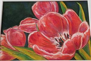 lot 15 image: Beautiful Framed Floral Drawing