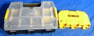 lot 10 image: Dewalt Storage Case and Storage Case Full of Tools and Supplies