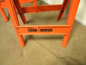 lot 111 image: Pair of Hirsh Iron Horse Sawhorses