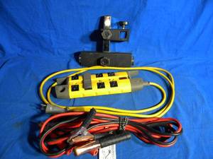 lot 95 image: Stanley Surge Protector Strip  Jumper Cables  Tool Extender